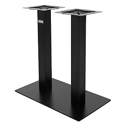 ML DESIGN MODERN LIVING Cadre de table double support pied de table noir mat 70x72 cm piètement de table