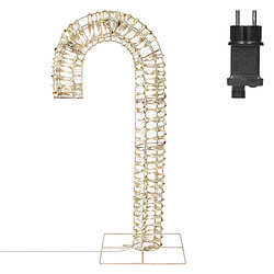 Ecd Germany LED canne à sucre éclairage de Noël minuterie décoration Noël IP44 blanc chaud