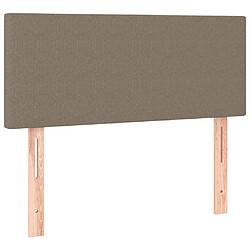 Avis vidaXL Tête de lit à LED Taupe 90x5x78/88 cm Tissu