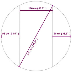 vidaXL Bâche de piscine gris clair Ø306 cm géotextile polyester pas cher