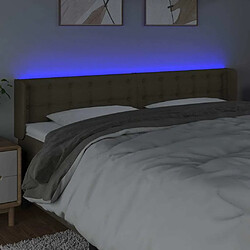 Acheter Maison Chic Tête de lit scandinave à LED,meuble de chambre Taupe 163x16x78/88 cm Tissu -MN71226