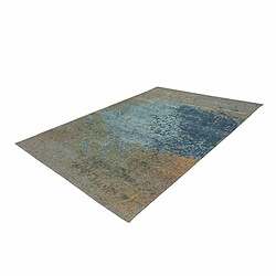 Acheter Paris Prix Tapis Vintage à Poils Courts Blaze Bleu 115 x 170 cm