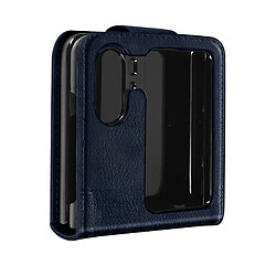 Avizar Coque pour Oppo Find N2 Flip Clapet Languette Magnétique Chesterfield bleu nuit