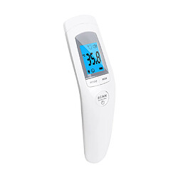 Thermomètre frontal numérique infrarouge IR Thermomètre sans contact pour adulte / bébé Blanc