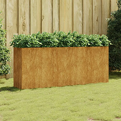 Maison Chic Jardinière,Lit surélevé de jardin - Bac à fleurs - pot de fleur 200x40x80 cm acier corten -GKD52045