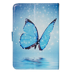 Etui en PU impression de motifs universelle papillon bleu pour votre Tablet PC 10 pouces