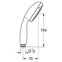 Avis Grohe - Douchette Tempesta 1 jet chromée (Speedclean et anticho)c - 27852001