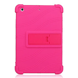 Coque en silicone Souple avec béquille rose pour votre Apple iPad Mini 3/iPad Mini 2/iPad Mini