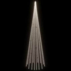 Avis vidaXL Sapin de Noël sur mât de drapeau 1134 LED Blanc froid 800 cm