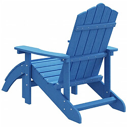 Maison Chic Chaise de jardin avec repose-pied - Fauteuil d'extérieur Adirondack PEHD Bleu marine -MN87028 pas cher