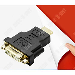 Tech Discount TD® Adaptateur DVI vers HDMI femelle-mâle Convertisseur DVI vers HDMI Adaptateur bidirectionnel Port 1080P Câble HD