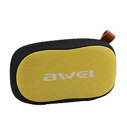 Wewoo Mini enceinte Bluetooth noir et jauneY900 Mini Portable Sans Fil Haut-Parleur Réduction de Bruit Mic, Soutien TF Carte / AUX + Jaune