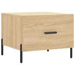 Maison Chic Lot de 2 Tables basses,Table Console pour salon chêne sonoma 50x50x40 cm bois d'ingénierie -MN67931 pas cher