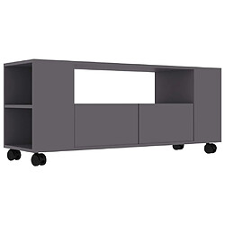 vidaXL Meuble TV Gris 120x35x48 cm Bois d'ingénierie