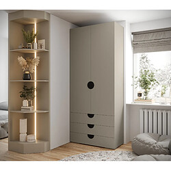 Abiks Meble Armoire Inova 4 236,7/100/47 (gris/nero)