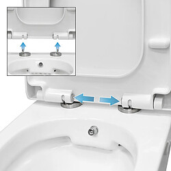 Ecd Germany WC suspendu en céramique cuvette sans rebord long fonction bidet avec siège pas cher