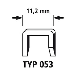 wolfcraft Agrafes à dos large Type 053 2000 pcs 6 mm 7025000