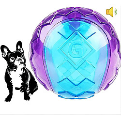 Jouet interactif pour chien avec boule de son bleu pour les chiens de petite et moyenne taille.