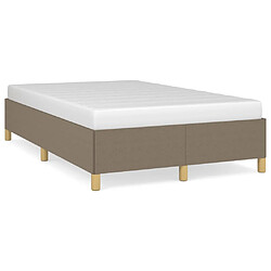 vidaXL Cadre de lit sans matelas taupe 120x200 cm tissu