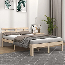 vidaXL Cadre de lit sans matelas bois massif 120x200 cm 