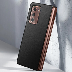 Avis Avizar Coque Galaxy Z Fold 2 Rigide Conception en 2 parties Aspect Cuir Vieilli Noir