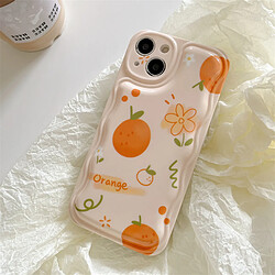 GUPBOO Étui pour iPhone13ProMax Peinture à l'huile d'été Floral Orange Japonais et Coréen Téléphone Cas Silicone