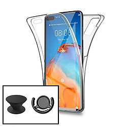 PHONECARE Kit Coque 3x1 360° Impact Protection + 1 PopSocket + 1 Support PopSocket Noir - Impact Protection - Huawei P40 4G