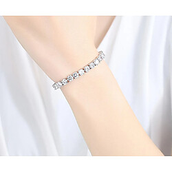 YP Select Bracelet en zircon intégré de mode simple pour femme 17 cm