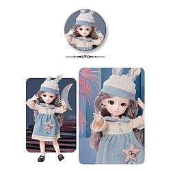 Universal Poupée BJD 12,2 pouces 23 balles Poupée connectée avec une tenue complète Chaussures (cheveux gris B)