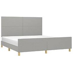 Avis Maison Chic Lit adulte - Cadre Structure de lit avec tête de lit Contemporain Gris clair 180x200 cm -MN74400