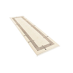 Vidal Tapis de couloir en laine 297x79 beige Darya