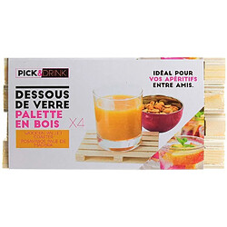 Avis Pick And Drink Dessous de verre 4 palettes en bois.