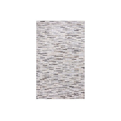 Beliani Tapis en cuir motif parquet 140 x 200 cm AHILLI pas cher