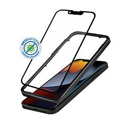 Crong Anti-Bacterial 3D Armor Glass - Verre trempé 9H pour tout l'écran de l'iPhone 13 / iPhone 13 Pro + cadre d'installation