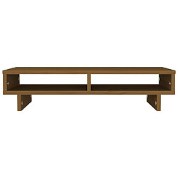 Acheter vidaXL Support de moniteur Marron miel 60x27x14 cm Bois de pin solide