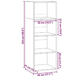 vidaXL Buffet haut chêne sonoma 45x41x124 cm bois d'ingénierie pas cher