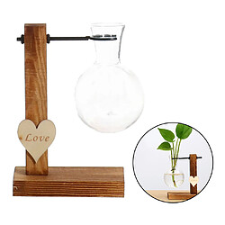 Décor De Bureau De Cadre En Bois Transparent De Vase De Plante Hydroponique De Pot De Fleur A pas cher