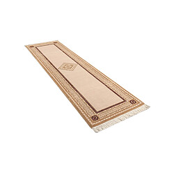 Vidal Tapis de couloir en laine 297x79 brun Darya