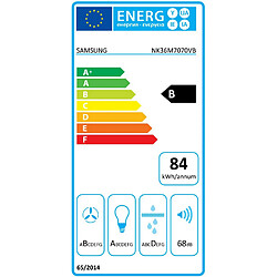 Hotte décorative 90cm 585m3/h noir - nk36m7070vbur - SAMSUNG