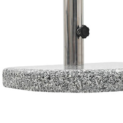 Avis vidaXL Socle de parasol Granite courbe 10 kg Gris