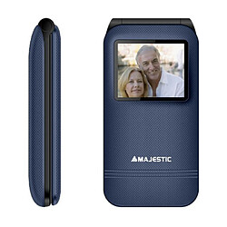 New Majestic 300086_CB téléphone portable 4,5 cm (1.77') 76 g Noir, Bleu Téléphone pour seniors