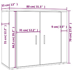 vidaXL Buffet haut Chêne fumé Bois d'ingénierie pas cher