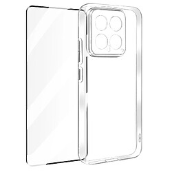 Avizar Coque pour Xiaomi 14 Souple avec Verre Trempé Dureté 9H Noir