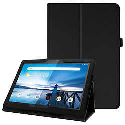 Etui en PU support de litchi noir pour votre Lenovo Tab M10 TB-X605F