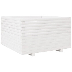 vidaXL Jardinière blanc 80x80x49,5 cm bois de pin massif