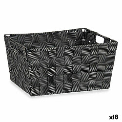 Kipit Panier Multi-usages Noir Tissu 20 x 14 x 30 cm (18 Unités)