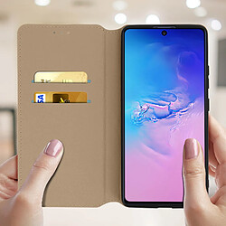 Avis Avizar Housse Samsung Galaxy S10 Lite Étui Folio Portefeuille Fonction Support doré