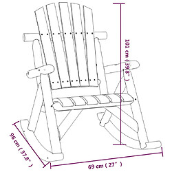 vidaXL Ensemble de salon de jardin 5 pcs bois massif d'épicéa pas cher