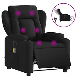 vidaXL Fauteuil de massage inclinable électrique Noir Tissu