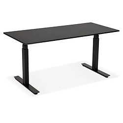 Acheter Mes Bureau 160x80x127 cm plateau noir et métal noir - ARUBA